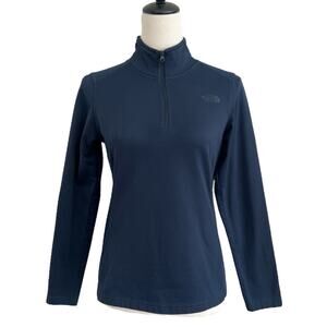 The North Face 1/4 Zip Pullover Womens Sm Blue Slim Fit Outdoors Hiking NF0A2VG6